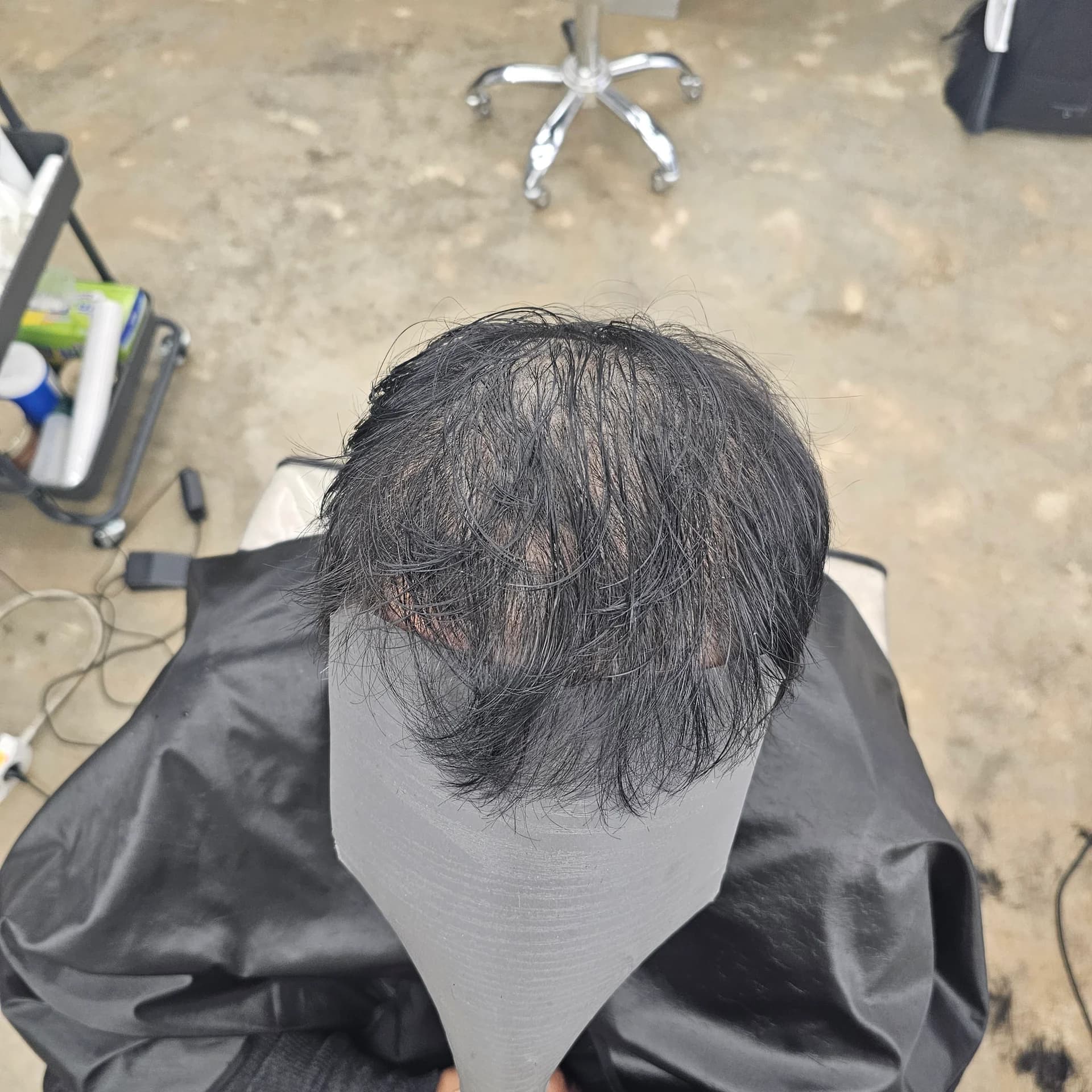 두피페인팅 (치트염색) 시술 전후 비교 - 리턴헤어